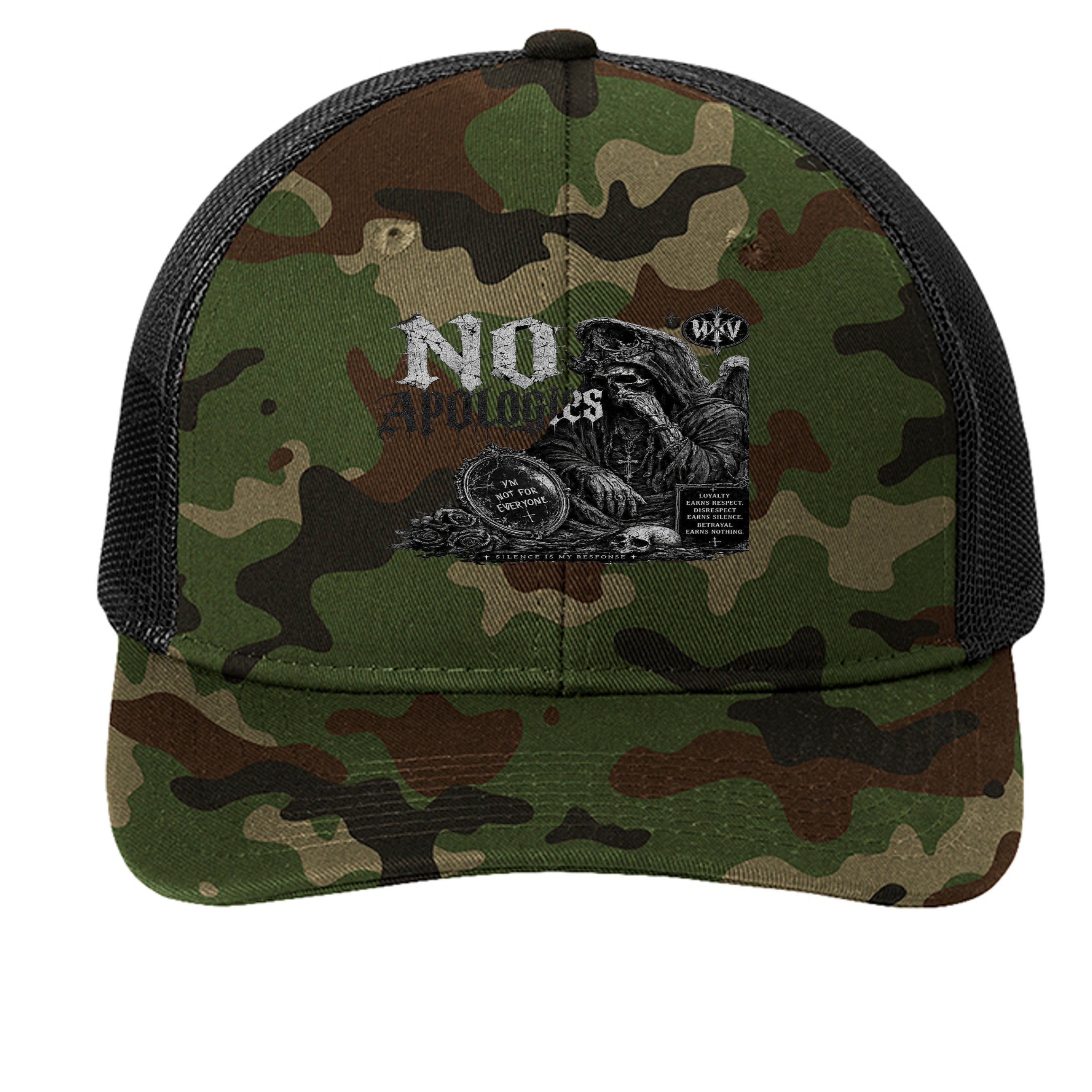Woodland Camo/ Black - C402 - FRONT