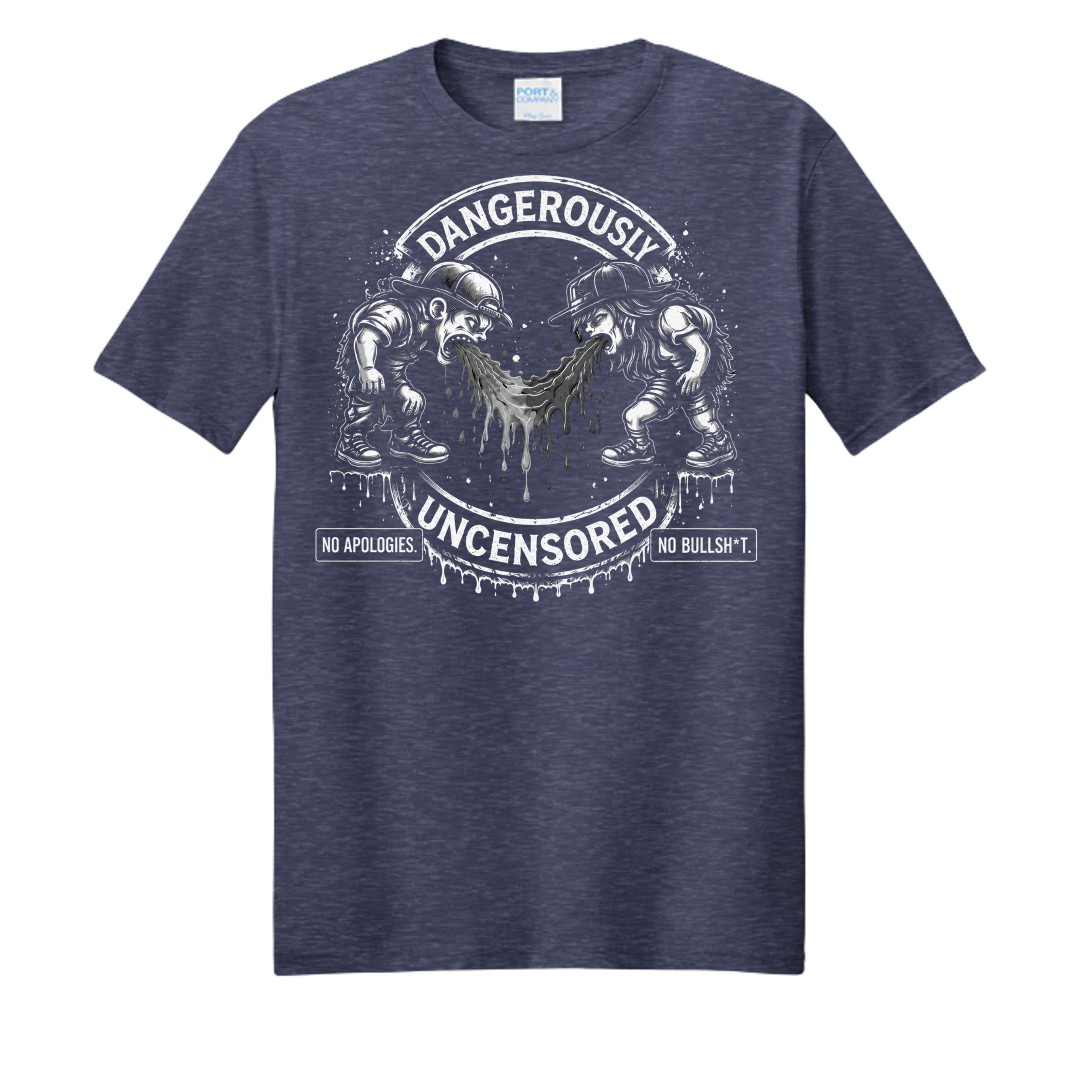 Team Navy Heather - PC455 - FRONT