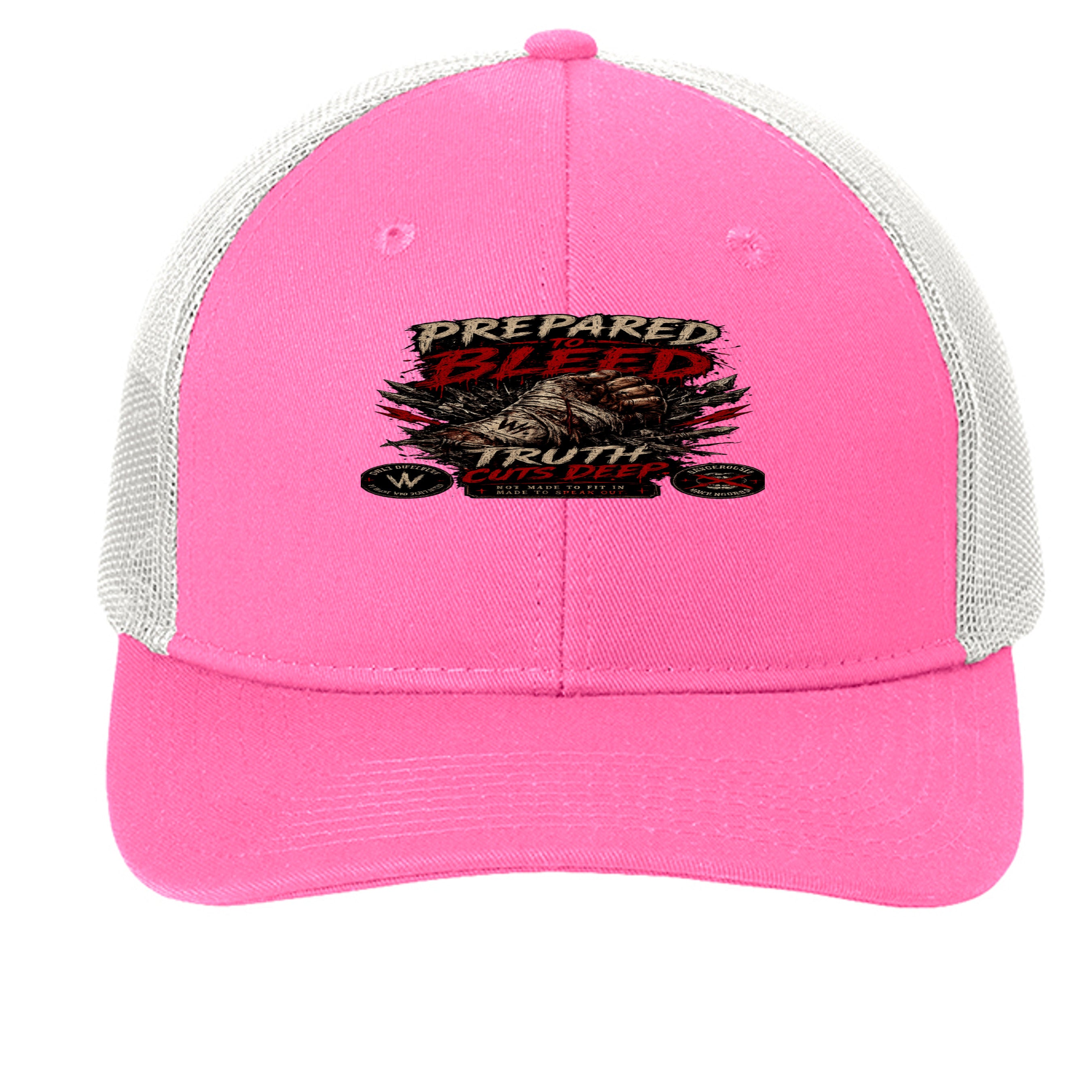 True Pink/ White - C402 - FRONT