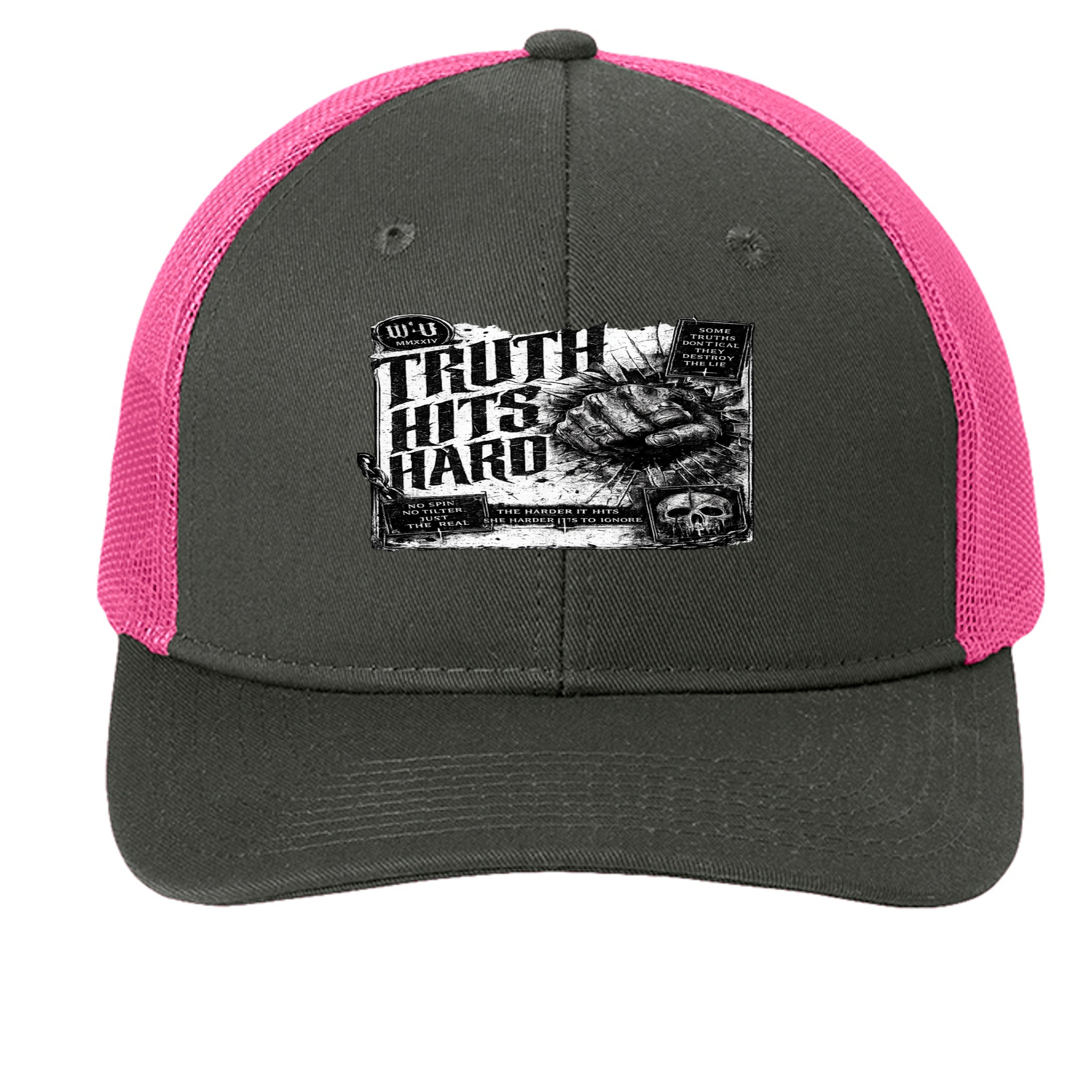 Grey Steel/ Neon Pink - C402 - FRONT