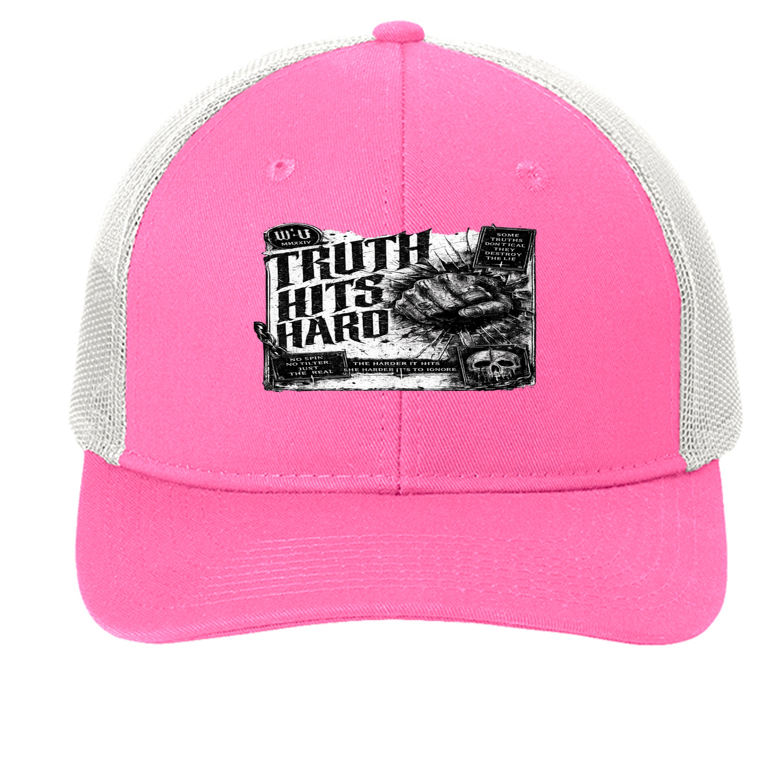 True Pink/ White - C402 - FRONT