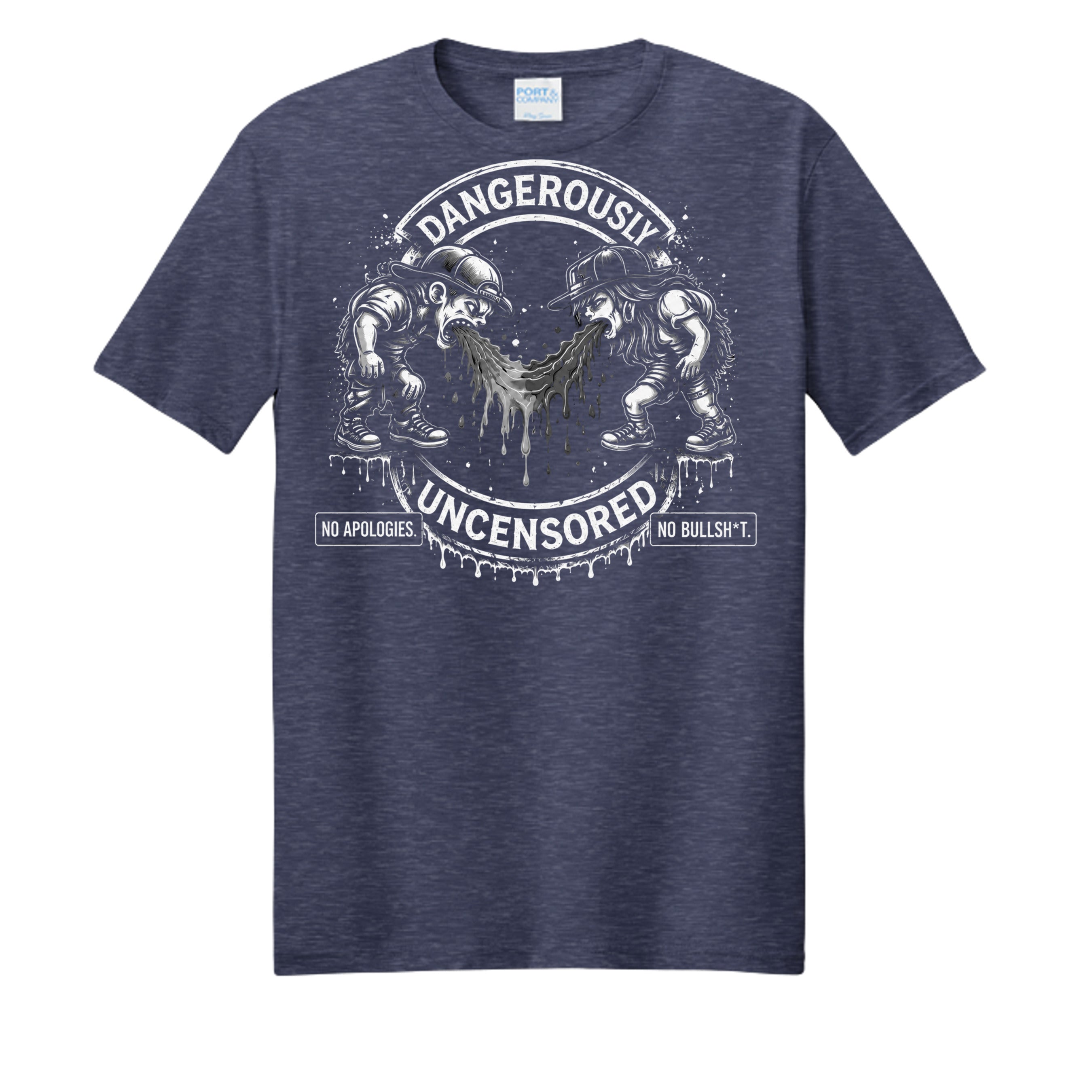 Team Navy Heather - PC455 - FRONT