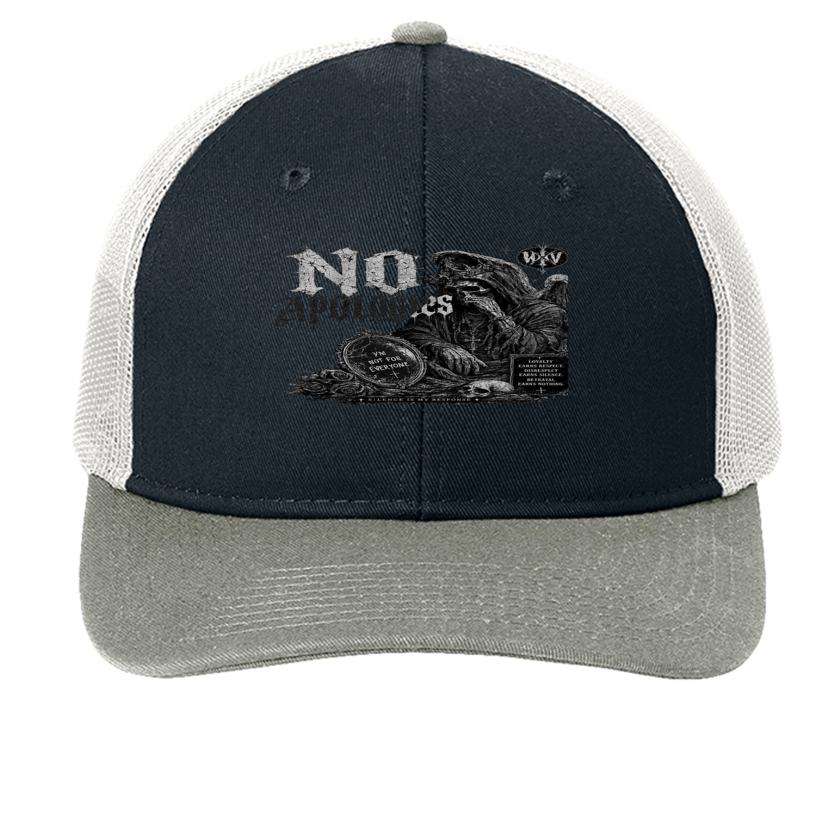 Rich Navy/ Heather Grey/ White - C402 - FRONT