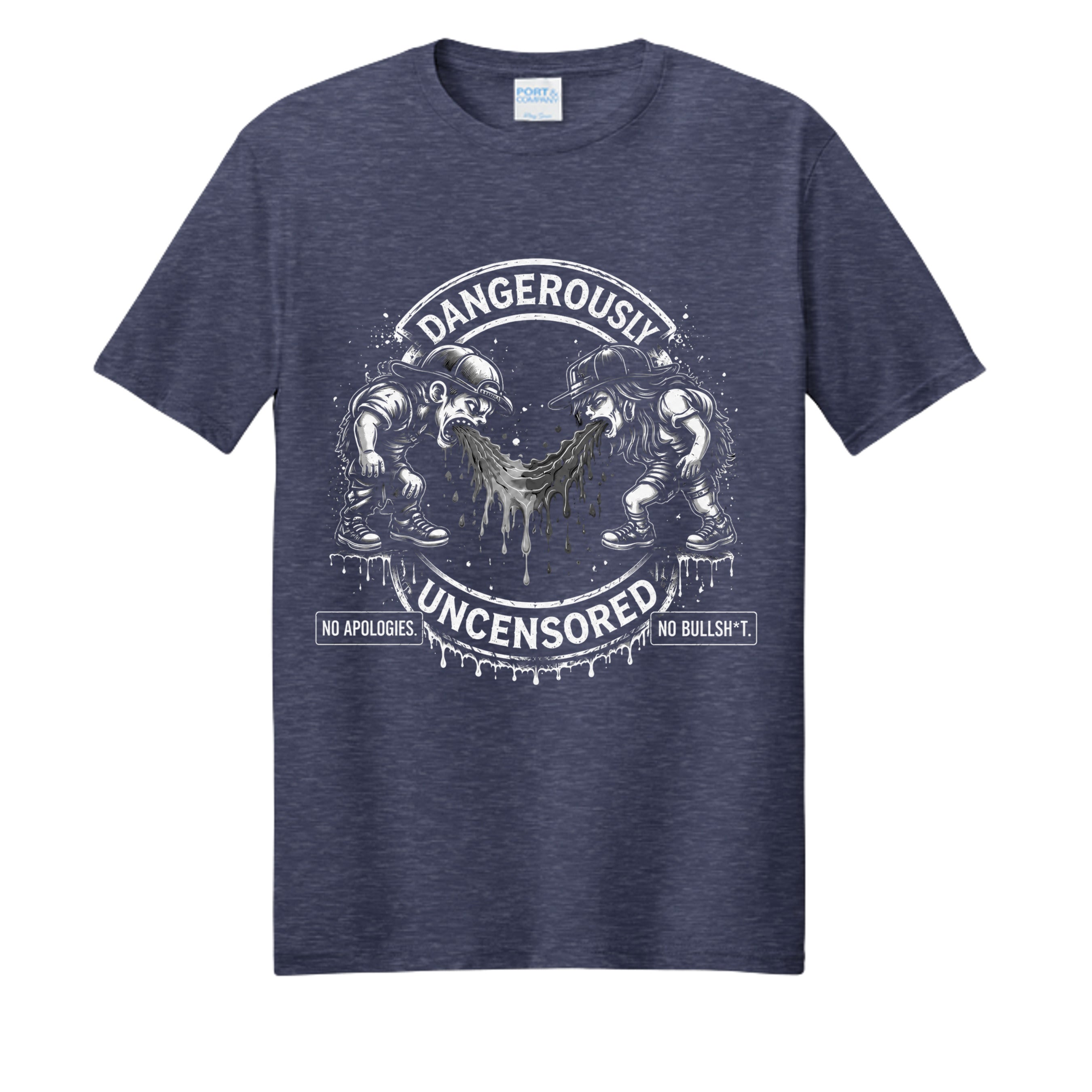Team Navy Heather - PC455 - FRONT