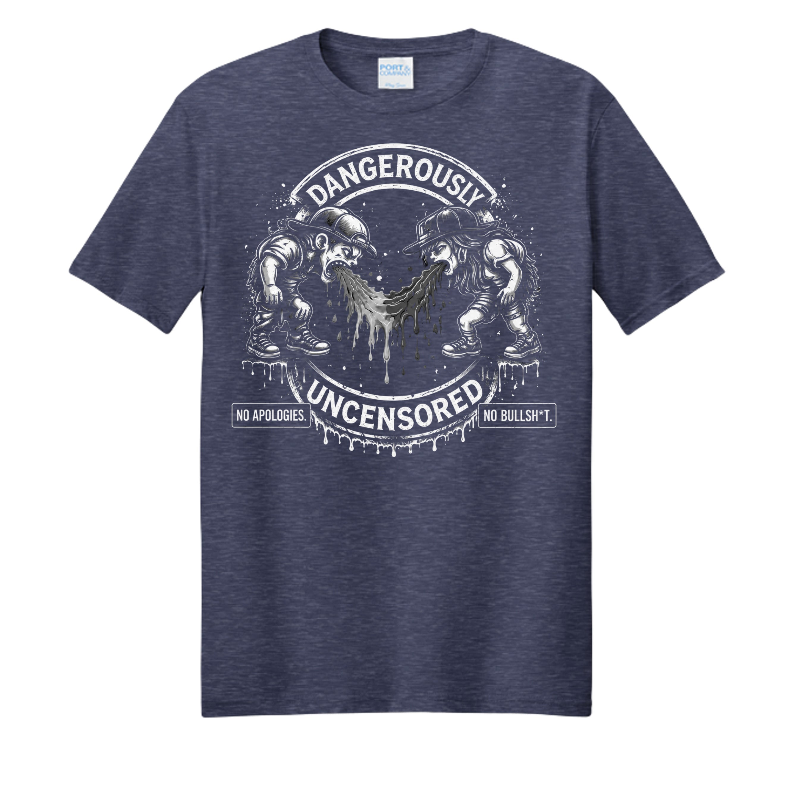 Team Navy Heather - PC455 - FRONT